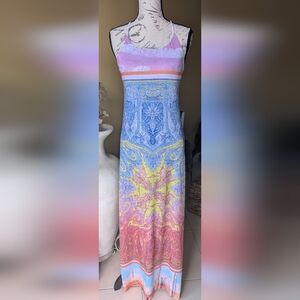 Clover Canyon Multicolored Open Back Long Maxi Dress Size XS